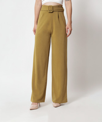 KOTTY Regular Fit Women Brown Trousers