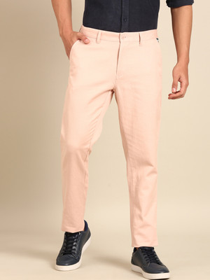 CAVALLO BY LINEN CLUB Slim Fit Men Pink Trousers