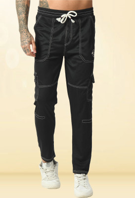 Flaring Relaxed Men Black Trousers