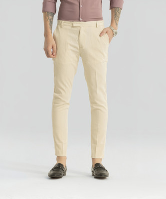 Snitch Slim Fit Men Beige Trousers