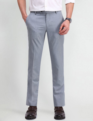 ARROW Slim Fit Men Grey Trousers