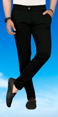 CIVIRASTYLE Regular Fit Men Black Trousers