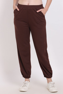 CLOTHINK India Regular Fit Women Brown Trousers