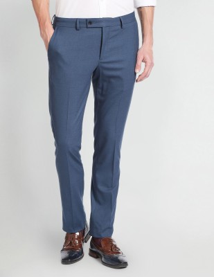 ARROW Regular Fit Men Blue Trousers