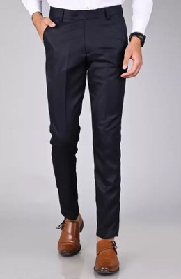 AS FASHION Regular Fit Men Black Trousers