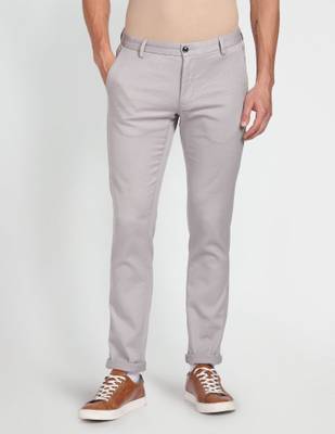 Arrow Sport Slim Fit Men Grey Trousers