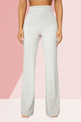 AKOTTY Regular Fit Women White Trousers