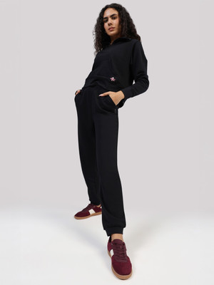 BlissClub BlissTerry Joggers - Regular Relaxed Women Black Trousers