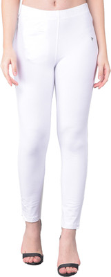 Comfort Lady Regular Fit Women White Trousers