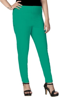 WELL MADE Regular Fit Women Green Trousers