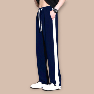INDICLUB Loose Fit Men Blue, White Trousers