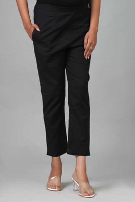 Smartgod Regular Fit Women Black Trousers