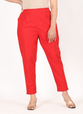 GOYAL TEXTILES Regular Fit Women Red Trousers