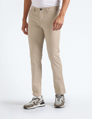 FLYING MACHINE Tapered Men Beige Trousers