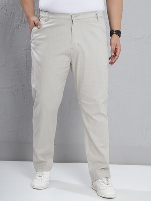 JOHN PRIDE Regular Fit Men Grey Trousers