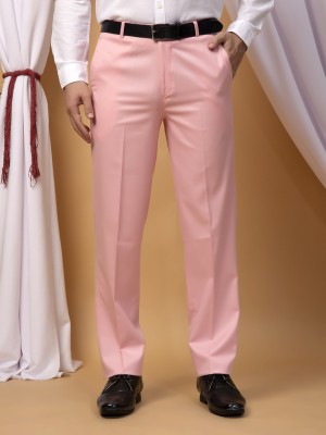 Hangup Regular Fit Men Pink Trousers