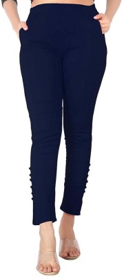 chhak Slim Fit Women Blue Trousers