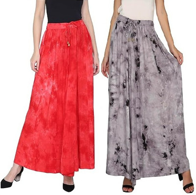 TNQ Flared Women Red Trousers