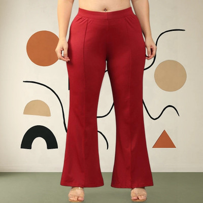 nitafashion Loose Fit Women Maroon Trousers
