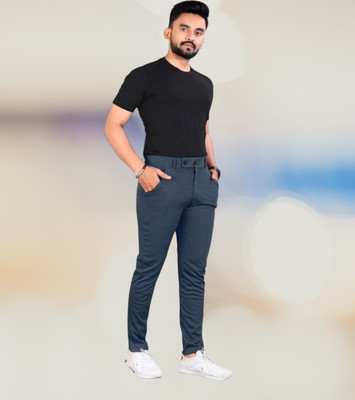 chirag enterprises Regular Fit Men Grey Trousers