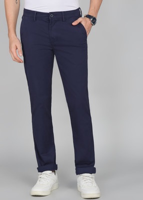 PETER ENGLAND Regular Fit Men Blue Trousers