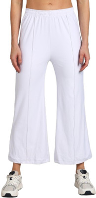 Paavki Loose Fit Women White Trousers