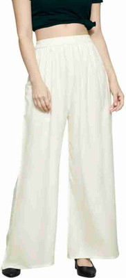 LOOKS Relaxed Women White Trousers