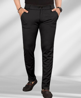METRONAUT Regular Fit Men Black Trousers