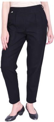 Neelo Kurti Slim Fit Women Black Trousers