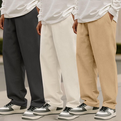 METRONAUT Solid Men Multicolor Track Pants