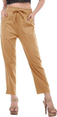 TRUELADY Regular Fit Women Beige Trousers