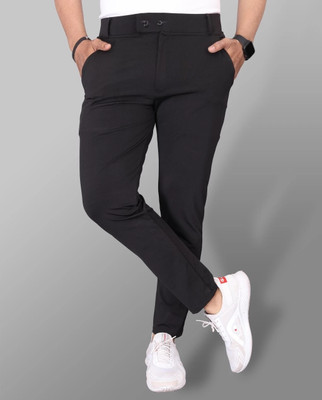 LISHADAY Regular Fit Men Black Trousers