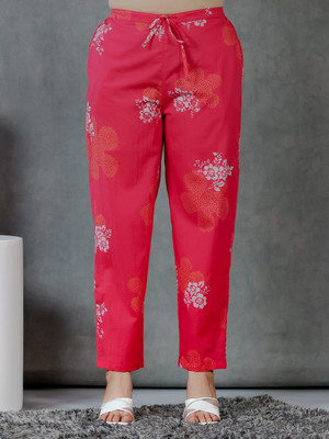 Aramya Comfort Fit Women Pink Trousers