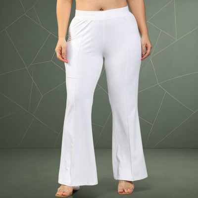 Anitafashion Loose Fit Women White Trousers