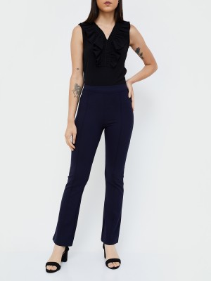 CODE by Lifestyle Regular Fit Women Blue Trousers