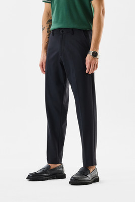 Snitch Slim Fit Men Black Trousers