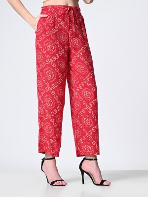 Rue Collection Regular Fit Women Red Trousers