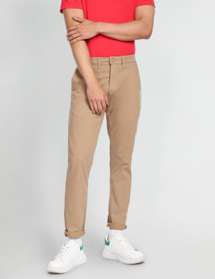 FLYING MACHINE Tapered Men Brown Trousers