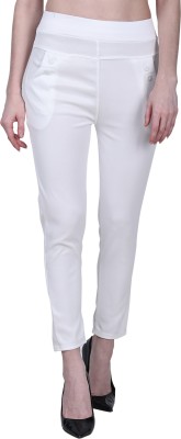 PARIHAR BAZAAR Slim Fit Women Beige Trousers