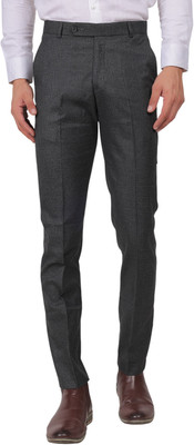 Hoj Regular Fit Men Grey Trousers