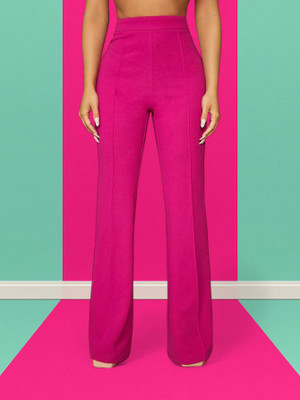 HouseOfCommon Regular Fit Women Pink Trousers