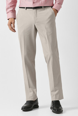 VAN HEUSEN Slim Fit Men Beige Trousers