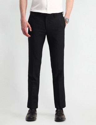 ARROW Slim Fit Men Black Trousers