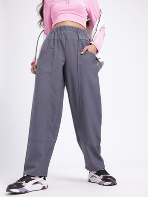 Glitchez Relaxed Women Grey Trousers
