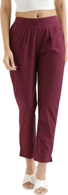 Belizs Relaxed Women Maroon Trousers