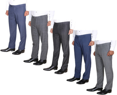 KAVYA Regular Fit Men Multicolor Trousers