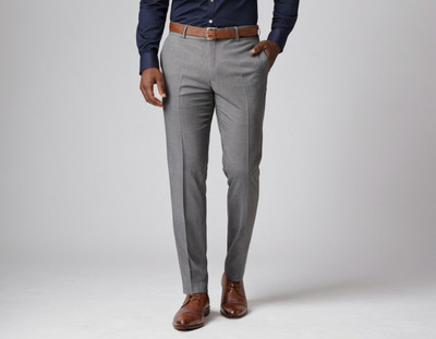 SHYAMA FASHION Slim Fit Men Grey Trousers