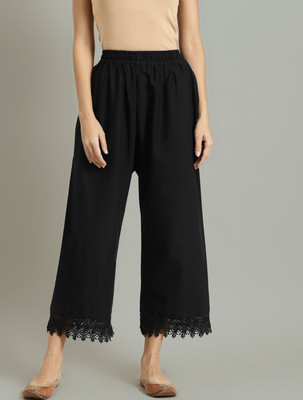 Moda Rapido Flared Women Black Trousers