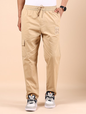 V-MART Regular Fit Men Beige Trousers