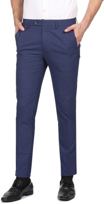 ARROW Slim Fit Men Blue Trousers